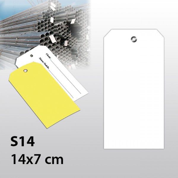 S14-Warenanhänger aus Kunststoff 14x7 cm